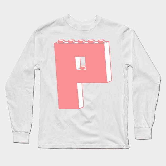 THE LETTER P, Customize My Minifig Long Sleeve T-Shirt by ChilleeW